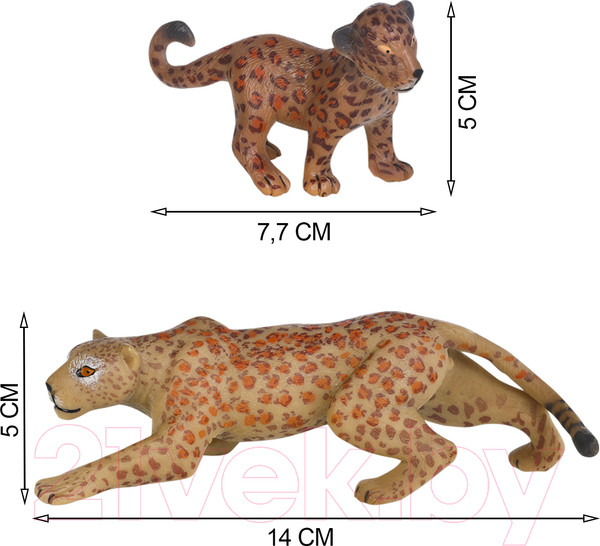 Изображение товара Набор фигурок коллекционных Masai Mara Мир диких животных. Семья ягуаров / MM211-109