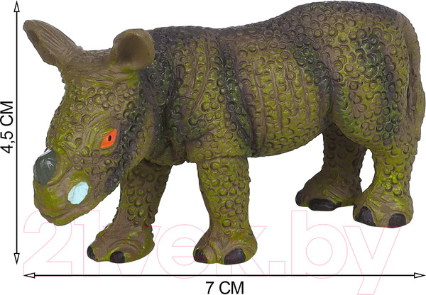 Изображение товара Набор фигурок коллекционных Masai Mara Мир диких животных. Семья носорогов / MM211-112