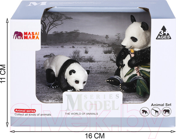 Изображение товара Набор фигурок коллекционных Masai Mara Мир диких животных. Семья панд / MM211-118