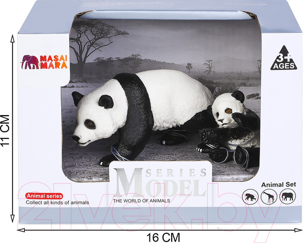 Изображение товара Набор фигурок коллекционных Masai Mara Мир диких животных. Семья панд / MM211-119