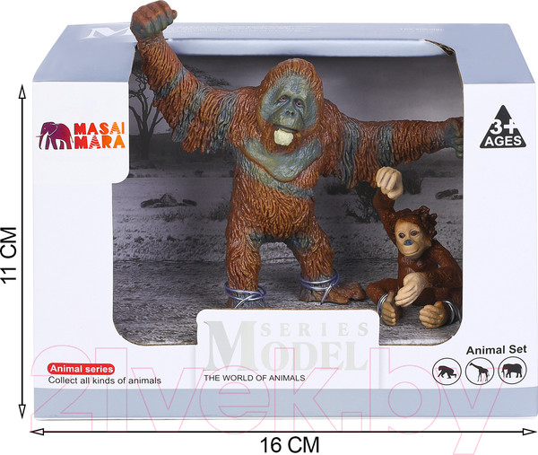 Изображение товара Набор фигурок коллекционных Masai Mara Мир диких животных. Семья орангутанов / MM211-121