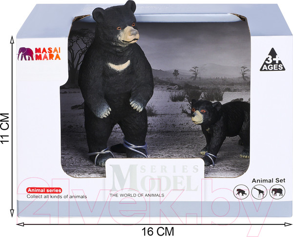 Изображение товара Набор фигурок коллекционных Masai Mara Мир диких животных. Семья гималайских медведей / MM211-122
