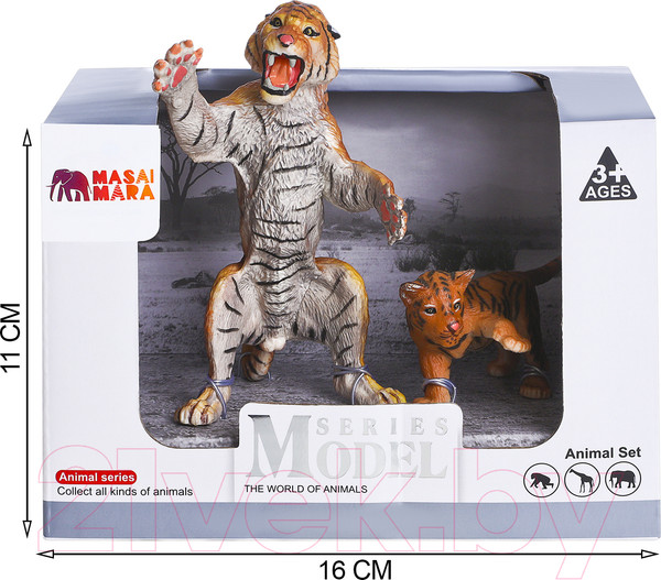 Изображение товара Набор фигурок коллекционных Masai Mara Мир диких животных. Семья тигров / MM211-123