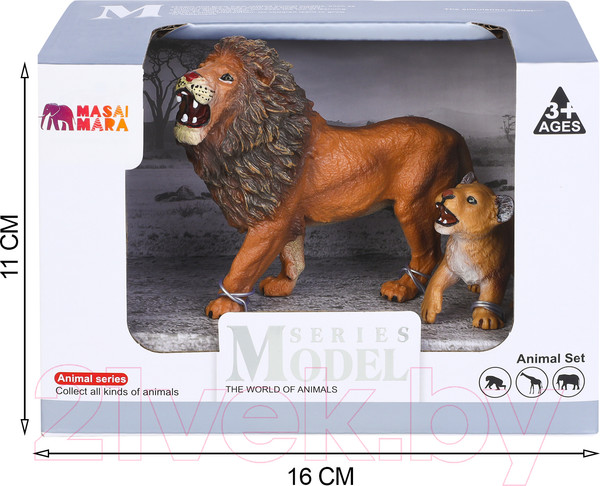 Изображение товара Набор фигурок коллекционных Masai Mara Мир диких животных. Семья львов / MM211-125