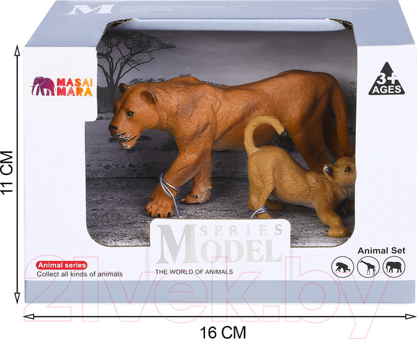 Изображение товара Набор фигурок коллекционных Masai Mara Мир диких животных. Семья львов / MM211-126