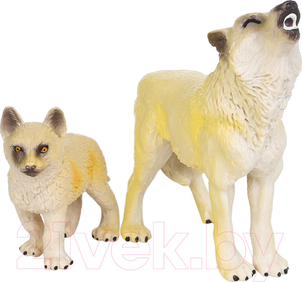 Изображение товара Набор фигурок коллекционных Masai Mara Мир диких животных. Семья полярных волков / MM211-132