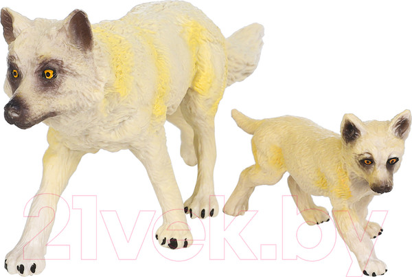 Изображение товара Набор фигурок коллекционных Masai Mara Мир диких животных. Семья полярных волков / MM211-133