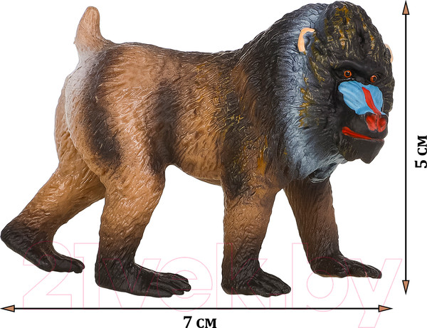 Изображение товара Набор фигурок коллекционных Masai Mara Мир диких животных. Семья обезьян мандрил / MM211-142