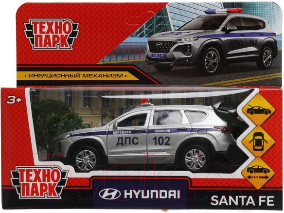 Изображение товара Автомобиль игрушечный Технопарк Hyundai Santafe Полиция / SANTAFE2-12POL-SR