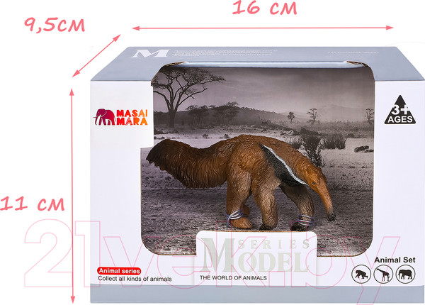 Изображение товара Фигурка коллекционная Masai Mara Мир диких животных. Гигантский муравьед / MM211-148
