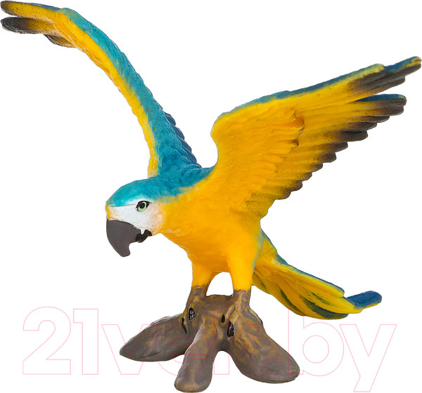 Изображение товара Фигурка коллекционная Masai Mara Мир диких животных. Птица попугай сине-желтый ара / MM211-167