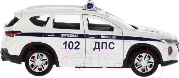 Изображение товара Автомобиль игрушечный Технопарк Hyundai Santafe Полиция / SANTAFE2-12SLPOL-WH