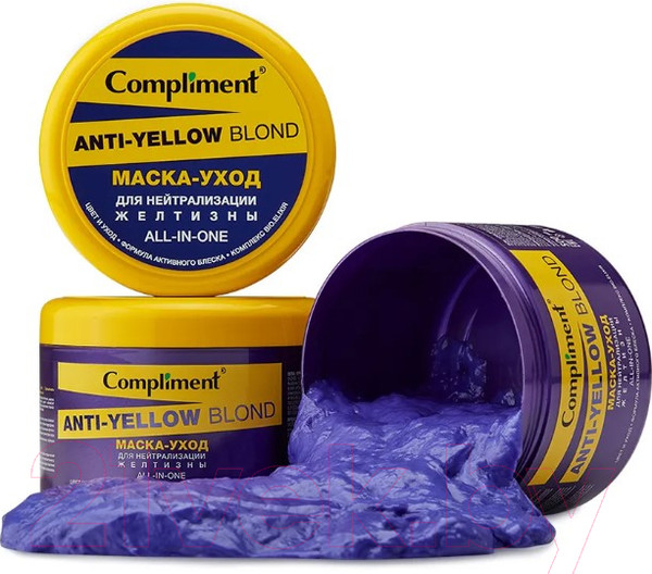 Изображение товара Маска для волос Compliment Anti-Yellow Blond Маска-уход для нейтрализации желтизны  (500мл)