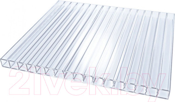 Изображение товара Сотовый поликарбонат TitanPlast Лайт 2100x4000x3.8мм (прозрачный)