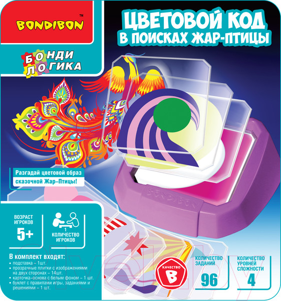 Изображение товара Развивающая игра Bondibon Цветовой код. В поисках жар-птицы / ВВ5084