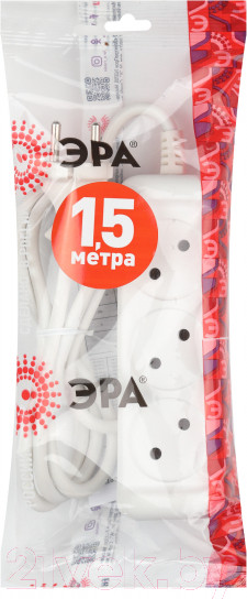 Изображение товара Удлинитель ЭРА U-3-3m-2x1 / Б0028355 (2x1мм2)