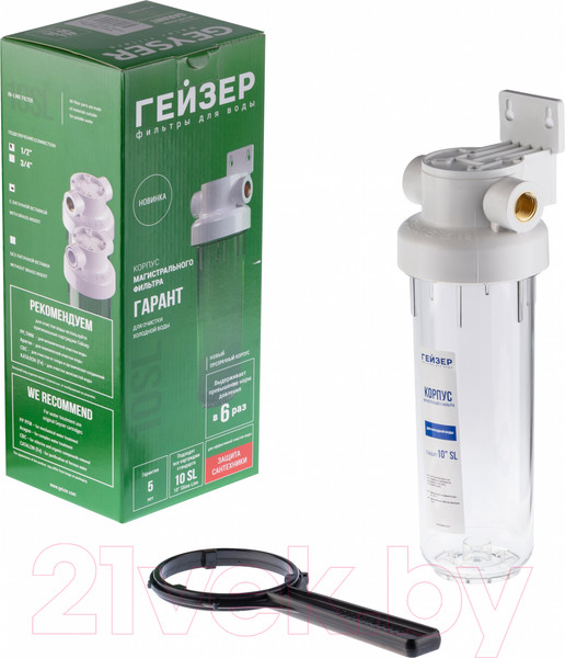 Изображение товара Корпус магистрального фильтра Гейзер Гарант 1/2 10SL