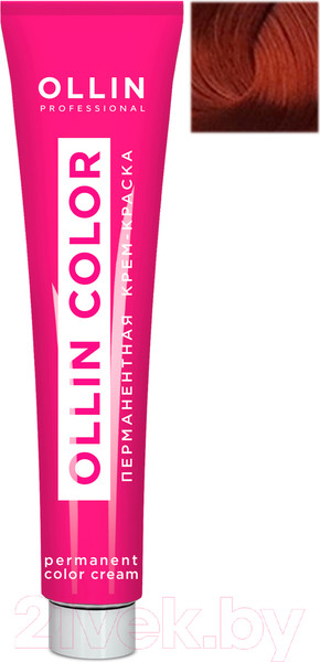 Изображение товара Крем-краска для волос Ollin Professional Color перманентная 7/46 (60мл, русый медно-красный)