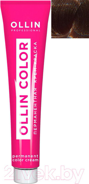Изображение товара Крем-краска для волос Ollin Professional Color перманентная 7/7 (60мл, русый коричневый)