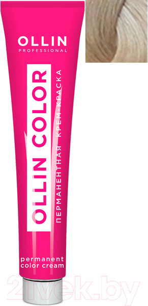 Изображение товара Крем-краска для волос Ollin Professional Color перманентная 10/1 (60мл, светлый блондин пепельный)