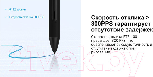 Изображение товара Графический планшет Huion RTЕ-100 (белый)
