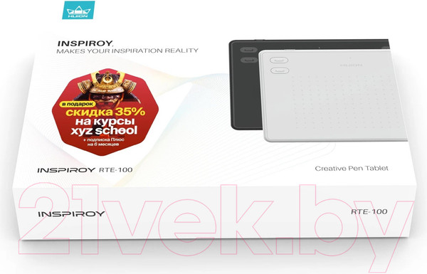 Изображение товара Графический планшет Huion RTЕ-100 (белый)