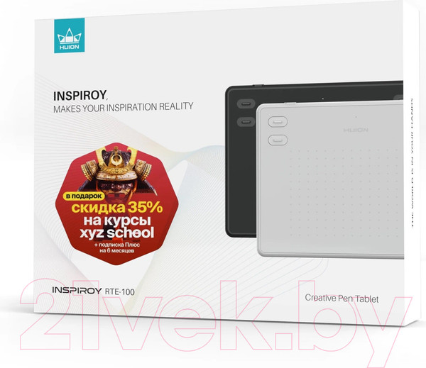 Изображение товара Графический планшет Huion RTЕ-100 (белый)