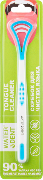 Изображение товара Щетка для чистки языка Waterdent Скребок Двусторонний