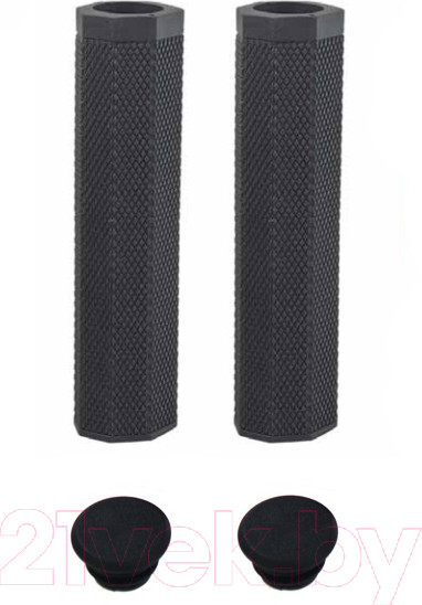 Изображение товара Грипсы для велосипеда Hualong С заглушками / HL-G141 (черный)