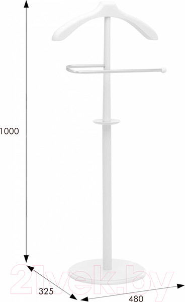 Изображение товара Стойка для одежды Мебелик Костюмная В 25Н (белый)