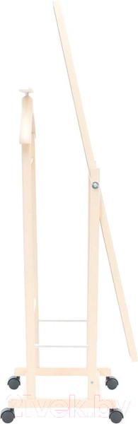 Изображение товара Стойка для одежды Мебелик Костюмная с зеркалом на колесах В 24Н (слоновая кость)