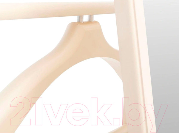 Изображение товара Стойка для одежды Мебелик Костюмная с зеркалом на колесах В 24Н (слоновая кость)