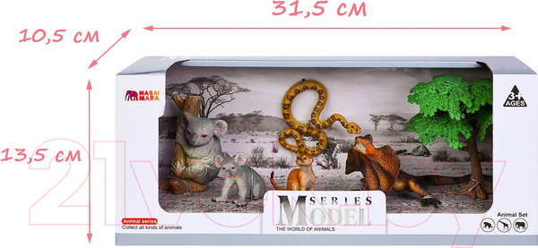 Изображение товара Набор фигурок коллекционных Masai Mara Мир диких животных / MM211-217