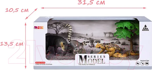 Изображение товара Набор фигурок игровых Masai Mara Мир диких животных / MM211-222
