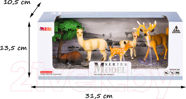 Изображение товара Набор фигурок коллекционных Masai Mara Мир диких животных / MM211-227