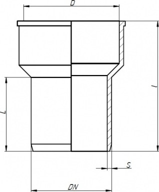 Изображение товара Переходник внутренней канализации Ostendorf HTS ПП 50/40мм / 112910