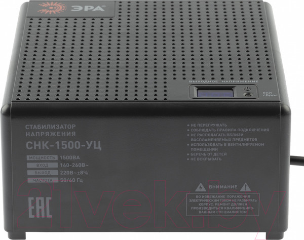 Изображение товара Стабилизатор напряжения ЭРА CНК-1500-УЦ / Б0051111