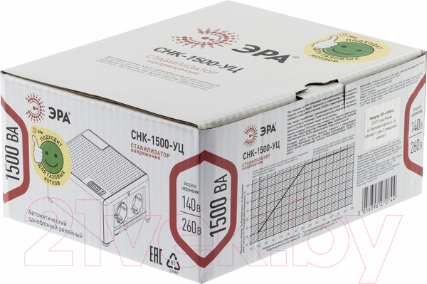 Изображение товара Стабилизатор напряжения ЭРА CНК-1500-УЦ / Б0051111