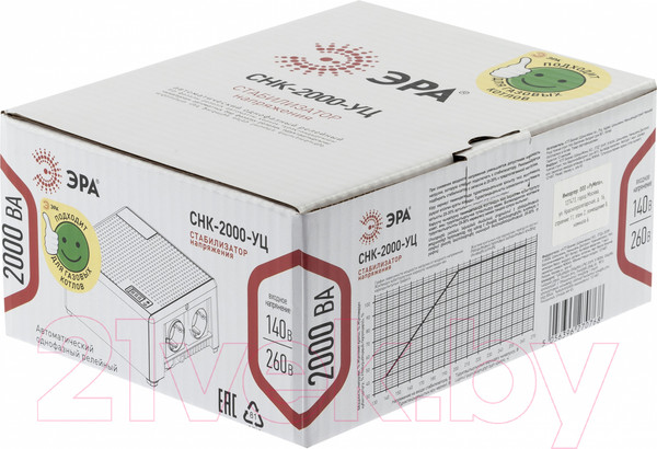 Изображение товара Стабилизатор напряжения ЭРА CНК-2000-УЦ / Б0051112