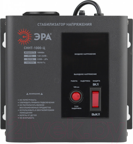 Изображение товара Стабилизатор напряжения ЭРА СННТ-1000-Ц / Б0020166