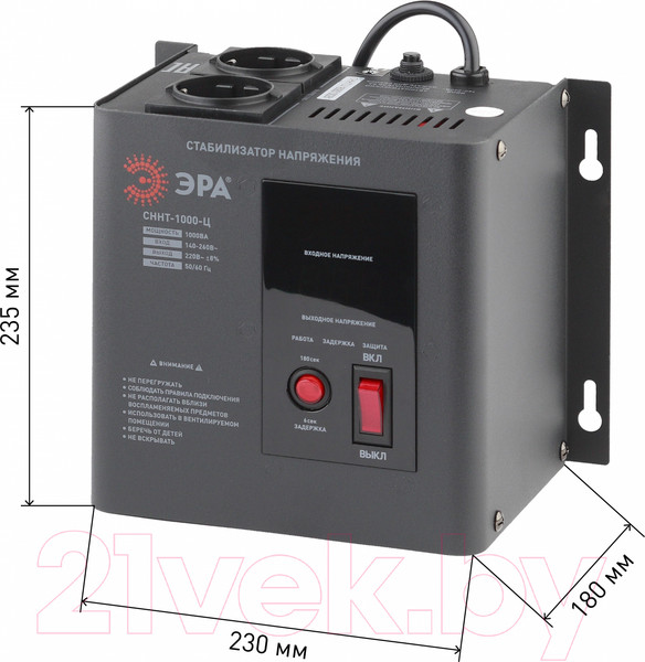 Изображение товара Стабилизатор напряжения ЭРА СННТ-1000-Ц / Б0020166