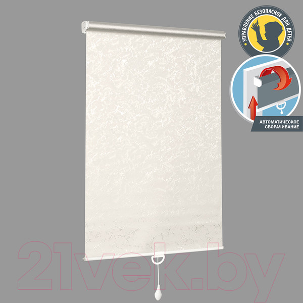 Изображение товара Рулонная штора Delfa Сантайм Венеция Термо-Блэкаут СРШП-05В 79505 (68x170, белый)