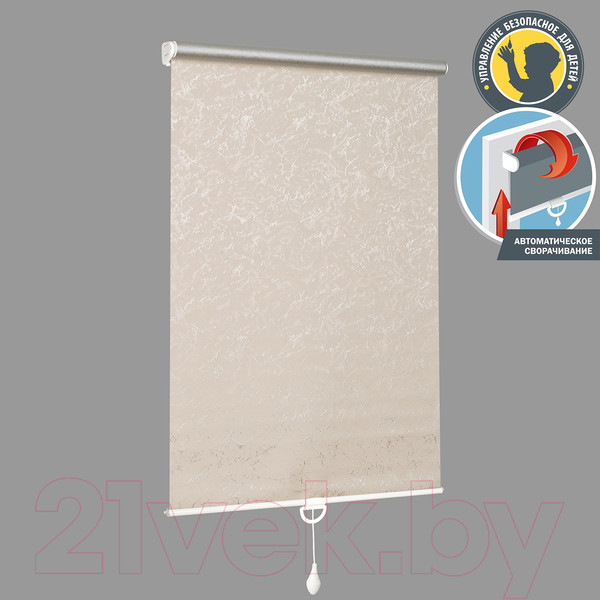 Изображение товара Рулонная штора Delfa Сантайм Венеция Термо-Блэкаут СРШП-05В 79506 (62x170, кремовый)