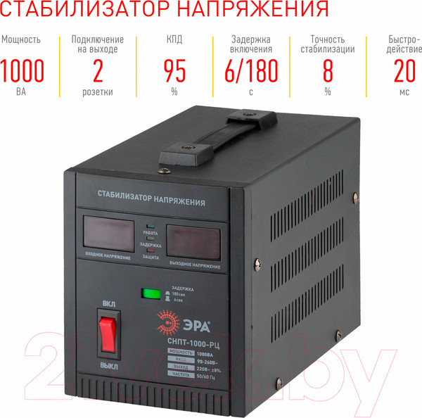 Изображение товара Стабилизатор напряжения ЭРА СНПТ-1000-РЦ / Б0035294