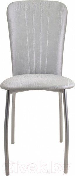 Изображение товара Стул Гальваник Сиена (эмаль серебро/кожзам ВВ 5 бенгал серый)