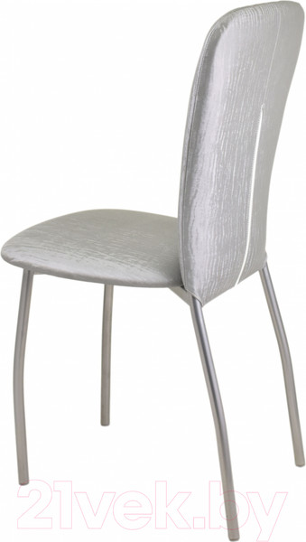 Изображение товара Стул Гальваник Сиена (эмаль серебро/кожзам ВВ 5 бенгал серый)