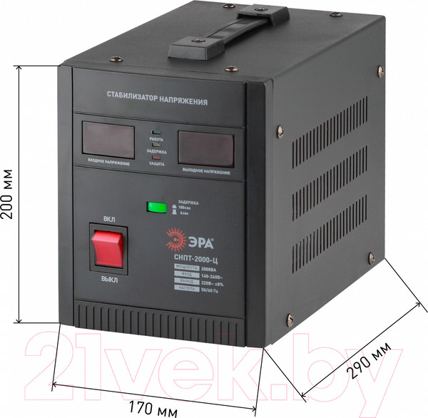 Изображение товара Стабилизатор напряжения ЭРА СНПТ-2000-Ц / Б0020160