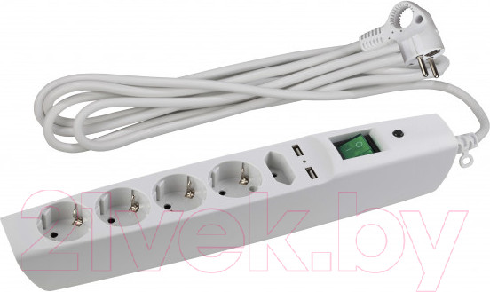 Изображение товара Сетевой фильтр ЭРА SFU-5es-2m-W / C0043327 (белый)