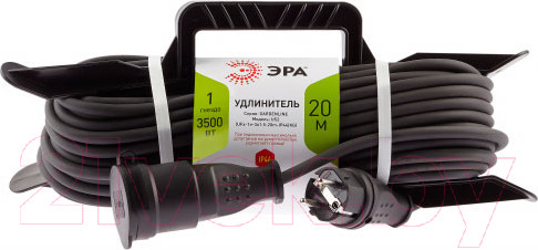 Изображение товара Удлинитель на рамке ЭРА UFx-1e-3x1.5-20m-IP44(KG) / Б0050868