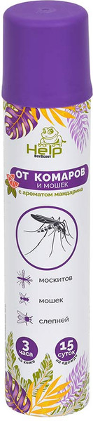 Изображение товара Аэрозоль от насекомых Help От комаров и мошек репеллентный / 80537 (200мл)